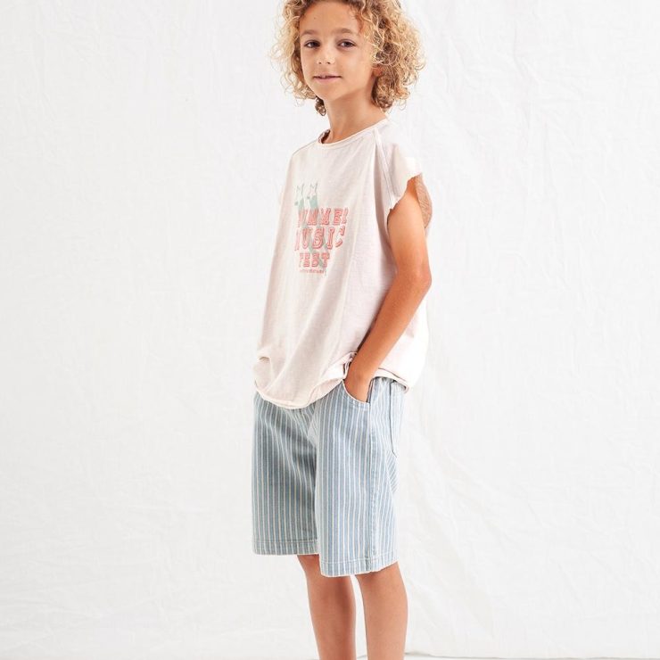 BERMUDA LISTAS BLUE TOCOTO VINTAGE