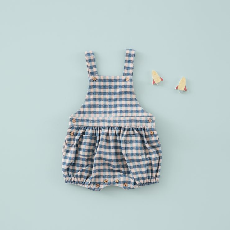 PETO BOLSILLOS FRANELA VICHY AZUL MI CANESU