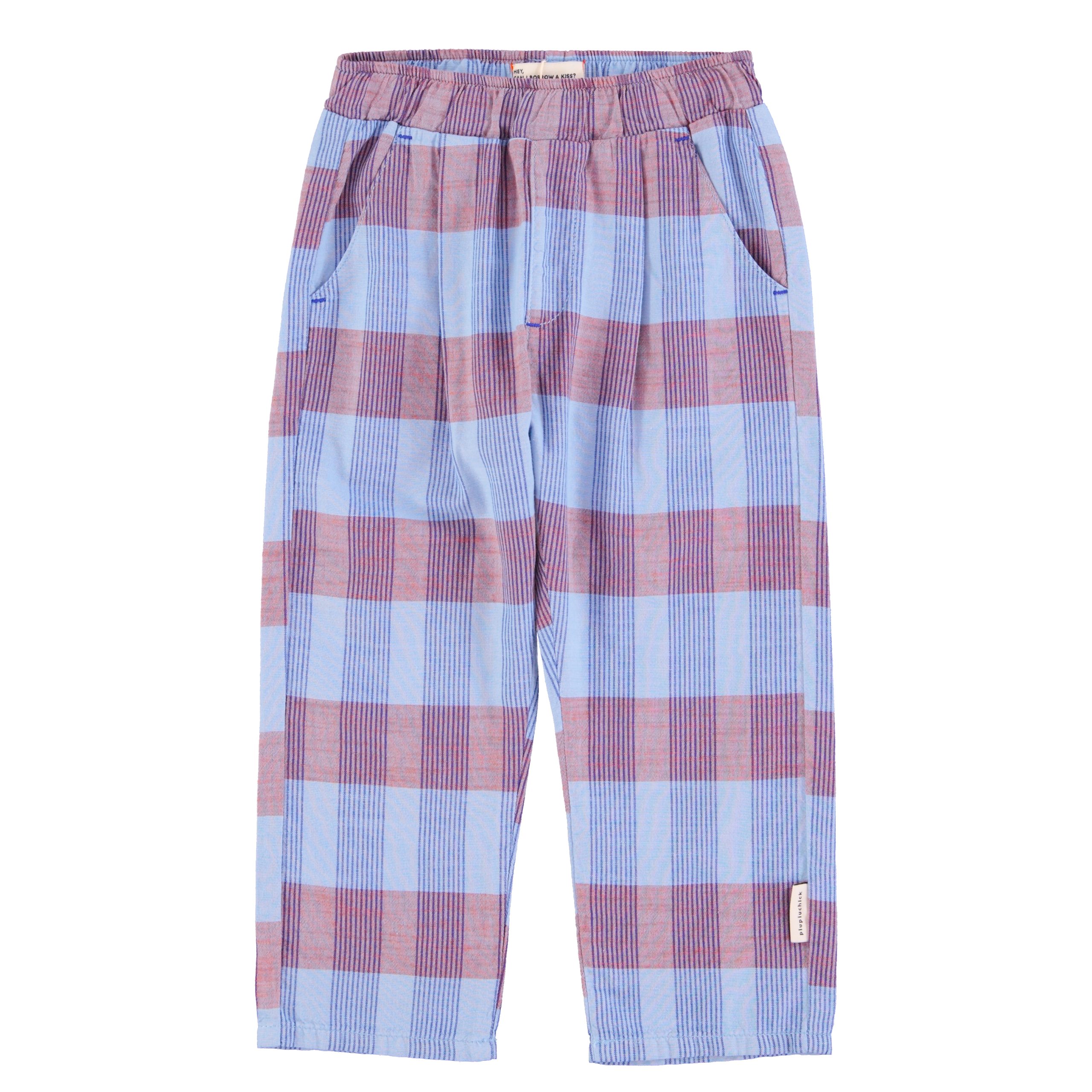 PANTALON UNISEX CUADROS AZULES PIUPIUCHICK - Imagen 2
