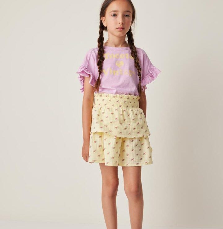 FALDA FLORES VOLANTES TOCOTO VINTAGE