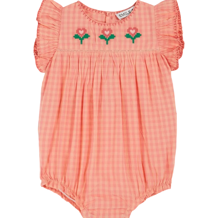 RANITA CUADROS VICHY CORAL EMILE ET IDA