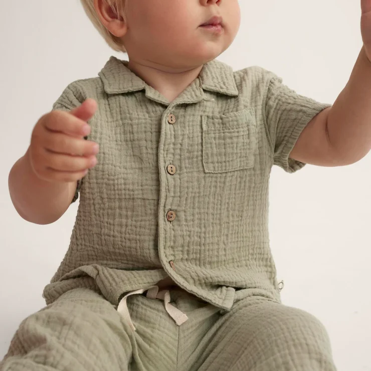 CAMISA BEBÉ MANGA CORTA TEXTURA