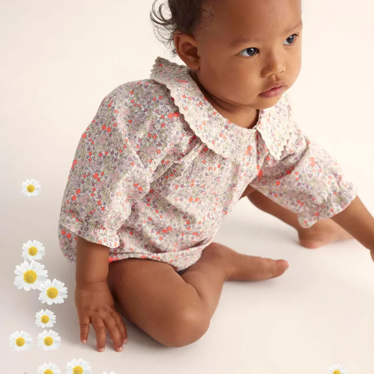 RANITA FLORES ALGODON ORGANICO COZMO