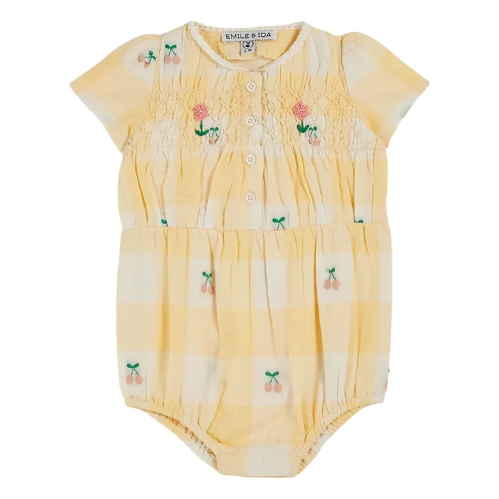 PELELE CUADRO VICHY AMARILLO EMILE ET IDA