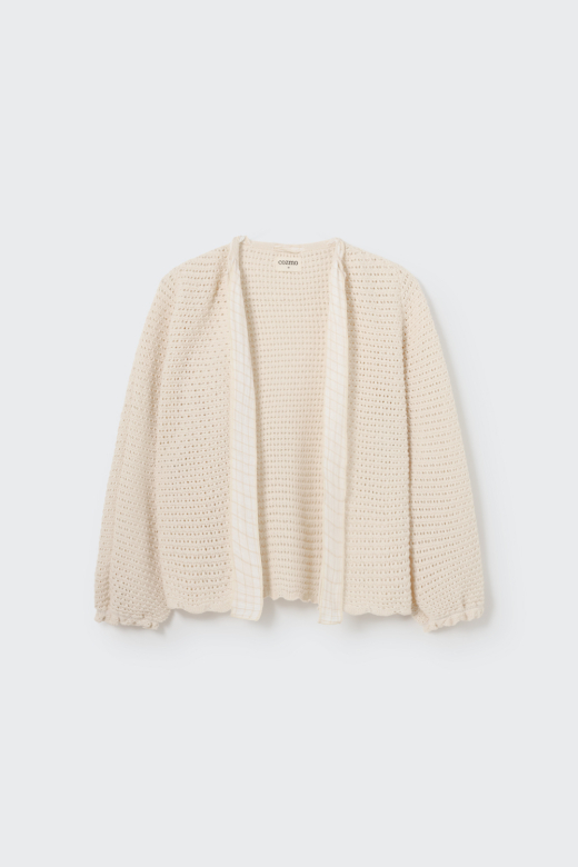 CHAQUETA PUNTO LAZO BEIGE - Imagen 2