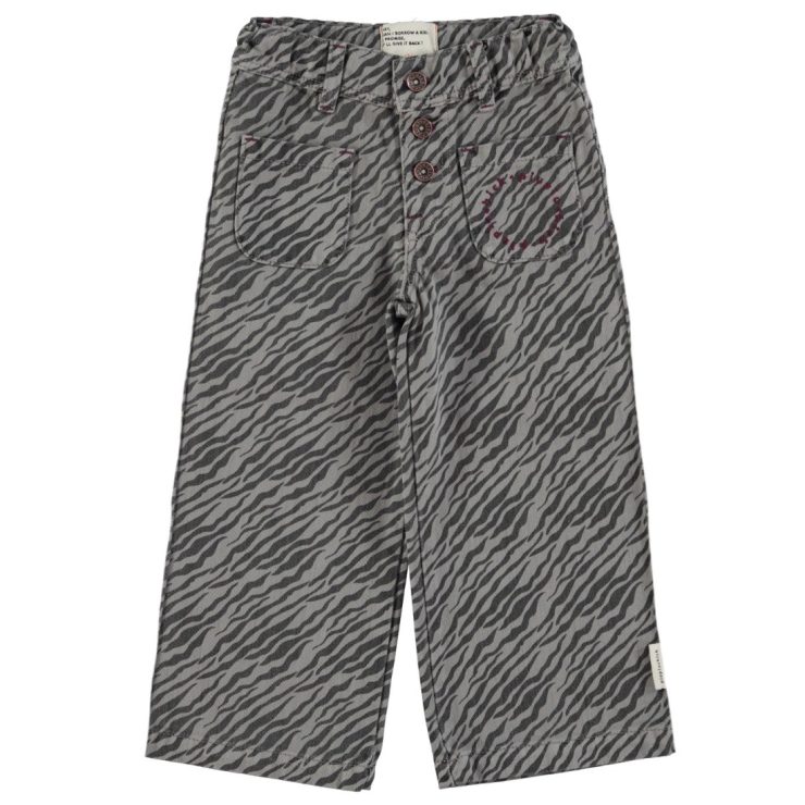 PANTALON FLARE PRINT ZEBRA GRIS PIUPIUCHICK