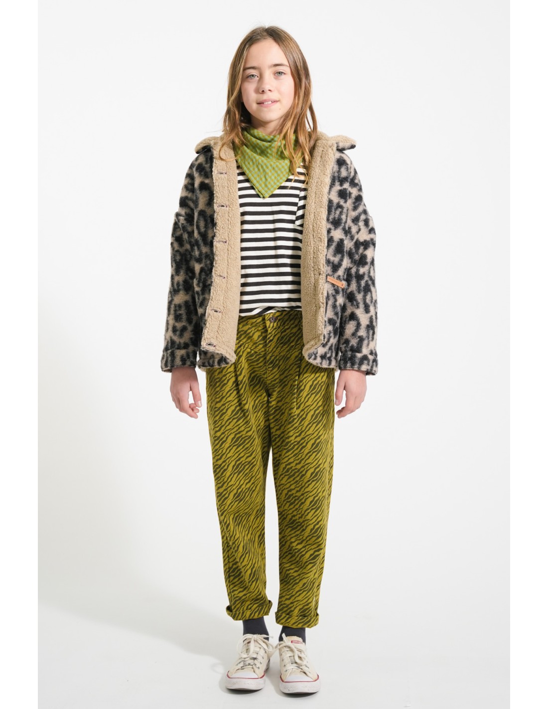 PANTALON PRINT ZEBRA OLIVA PIUPIUCHICK