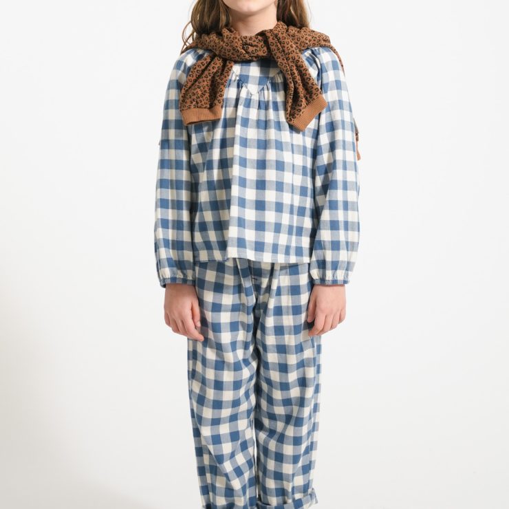 BLUSA NIÑA VICHY AZUL PIUPIUCHICK