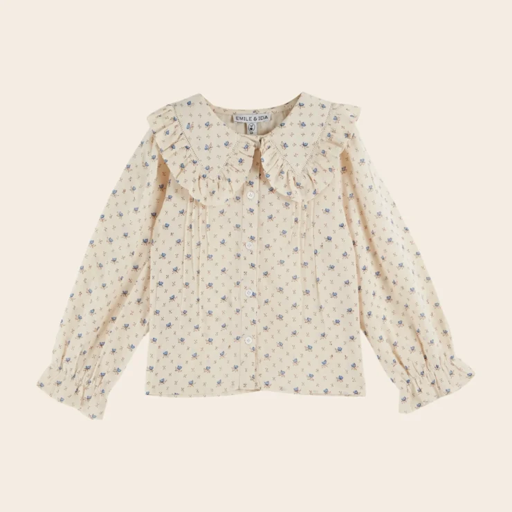 BLUSA FLORES AZULES EMILE ET IDA