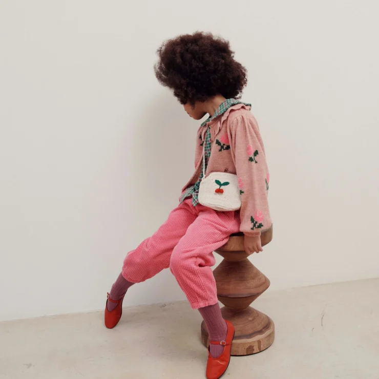 CHAQUETA PUNTO FLOR ROSA EMILE ET IDA