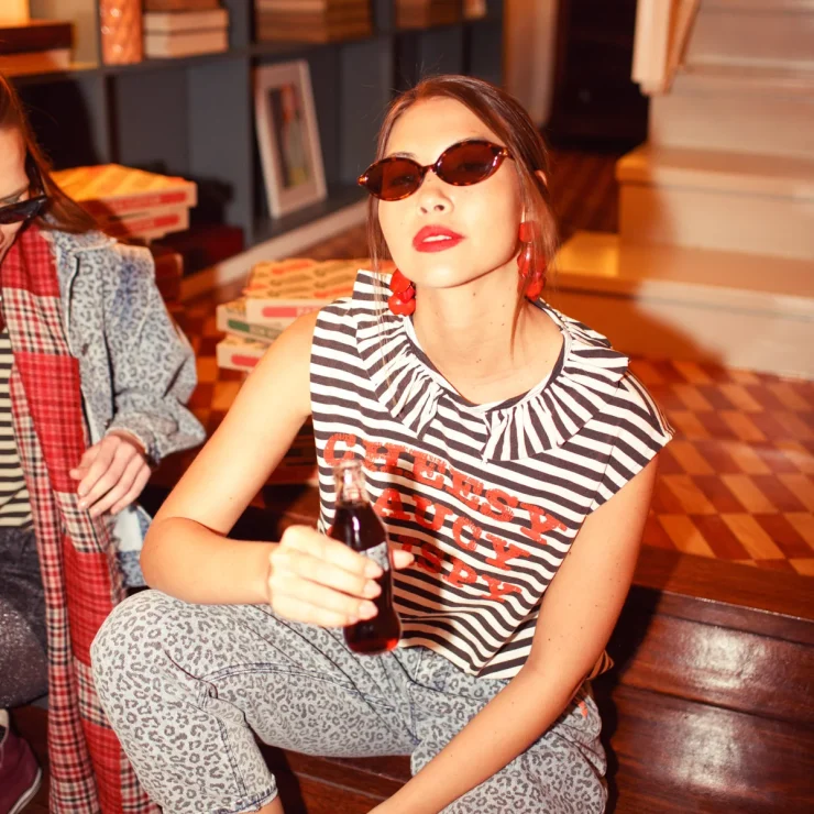 CAMISETA RAYAS CUELLO SISTERS DEPARTMENT