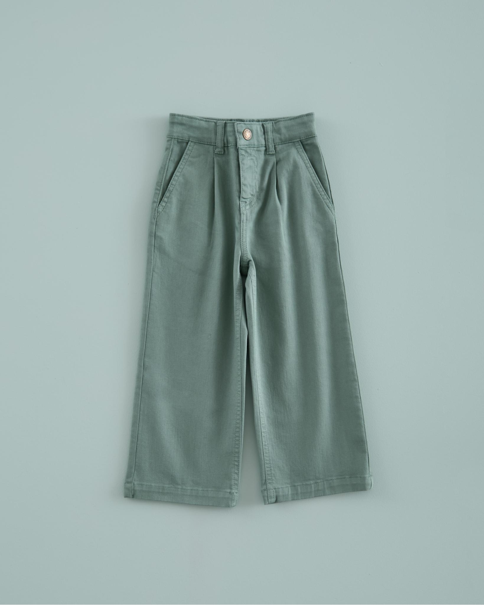 PANTALON CROPPED PINZAS VERDE TE MI CANESU