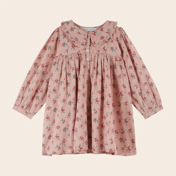 VESTIDO FLORES ROJAS EMILE ET IDA