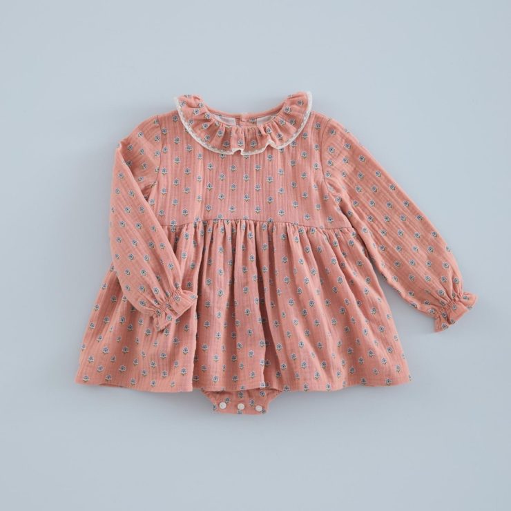 RANITA VESTIDO GASA FLOR GEOMETRICA MI CANESU