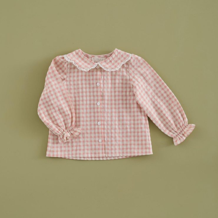 CAMISA PETALOS VICHY COLORETE MI CANESU