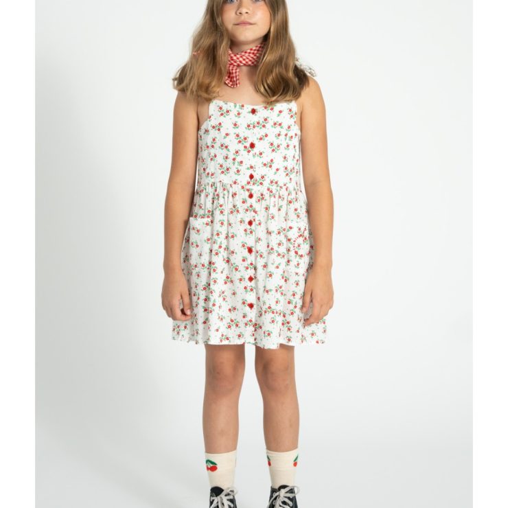 VESTIDO FLORES ROJAS PIUPIUCHICK