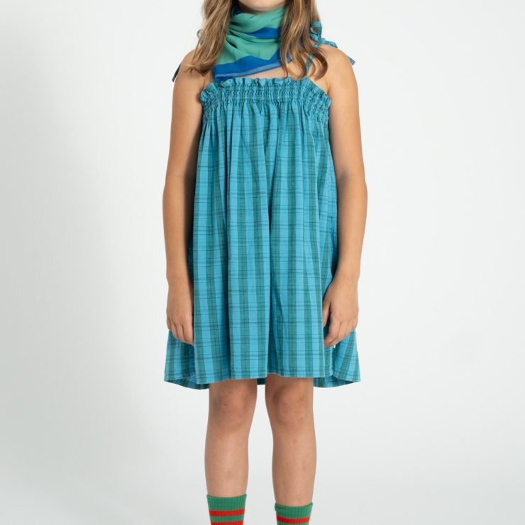 VESTIDO CUADROS AZULES PIUPIUCHICK