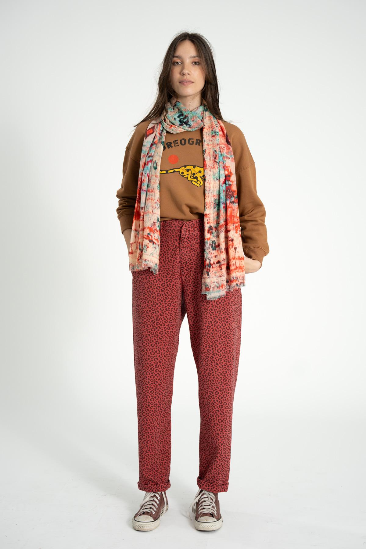 PANTALON PRINT ROJO SISTERS DEPARTMENT
