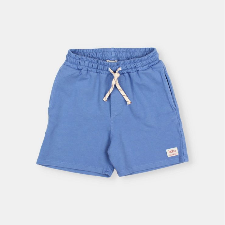 BERMUDA FELPA AZUL BUHO