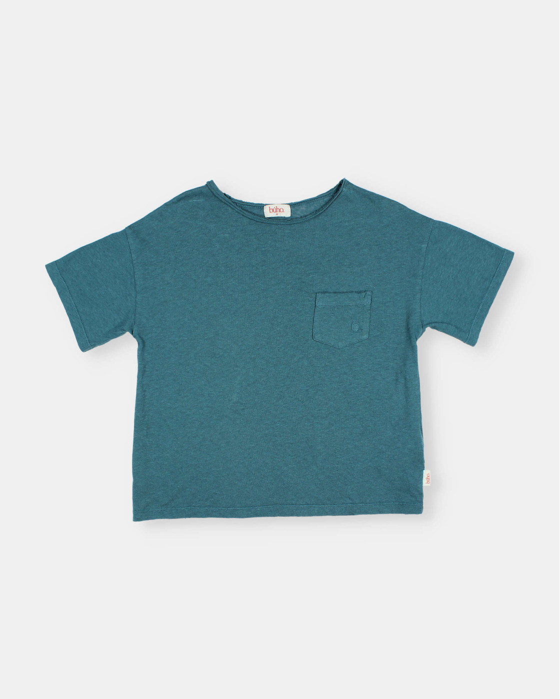 CAMISETA LINO BOLSILLO BUHO - Imagen 2