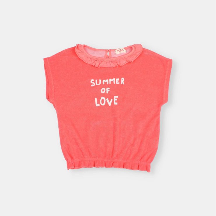 CAMISETA GIRLY RIZO CORAL BUHO