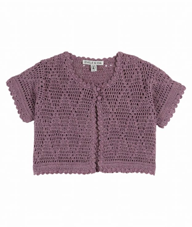 CHAQUETA CROCHET MALVA EMILE ET IDA