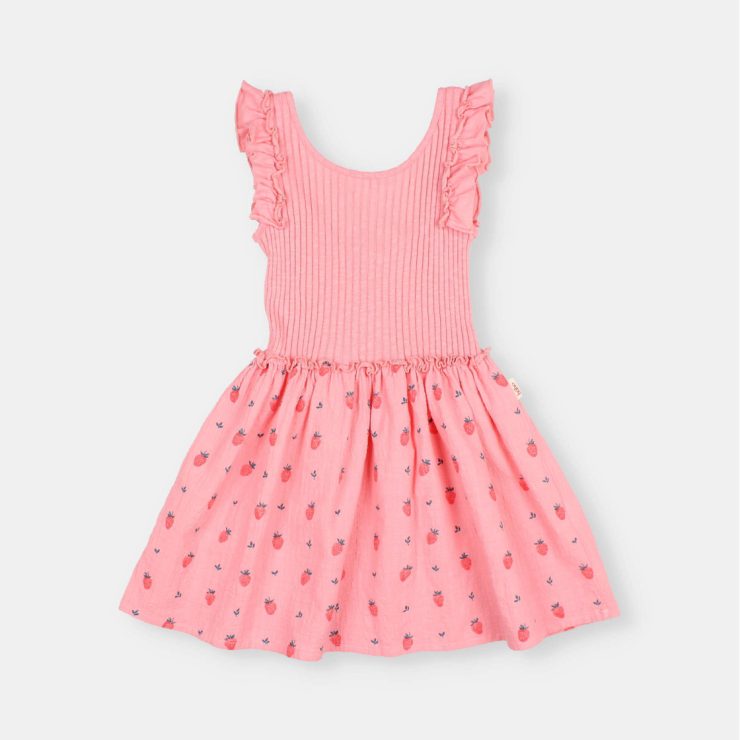 VESTIDO COMBINADO FRESAS BUHO