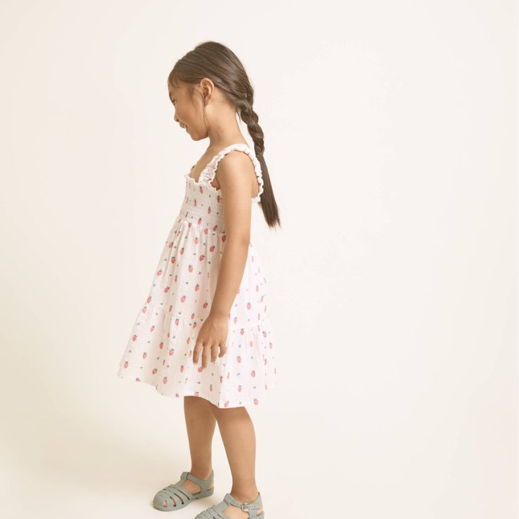 VESTIDO BLANCO FRESAS BUHO