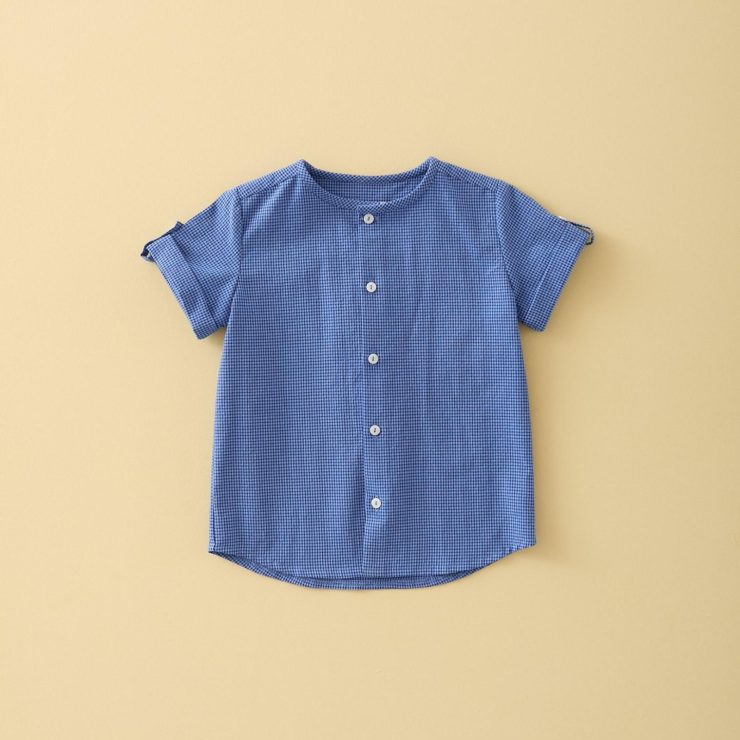 CAMISA NIÑO CUADRITO AÑIL MI CANESU