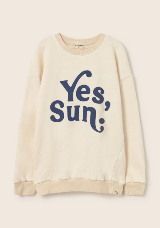 SUDADERA BLANCA YES SUN COZMO
