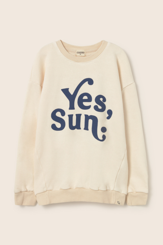 SUDADERA BLANCA YES SUN COZMO