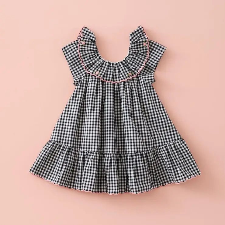 VESTIDO VICHY NEGRO MI CANESU