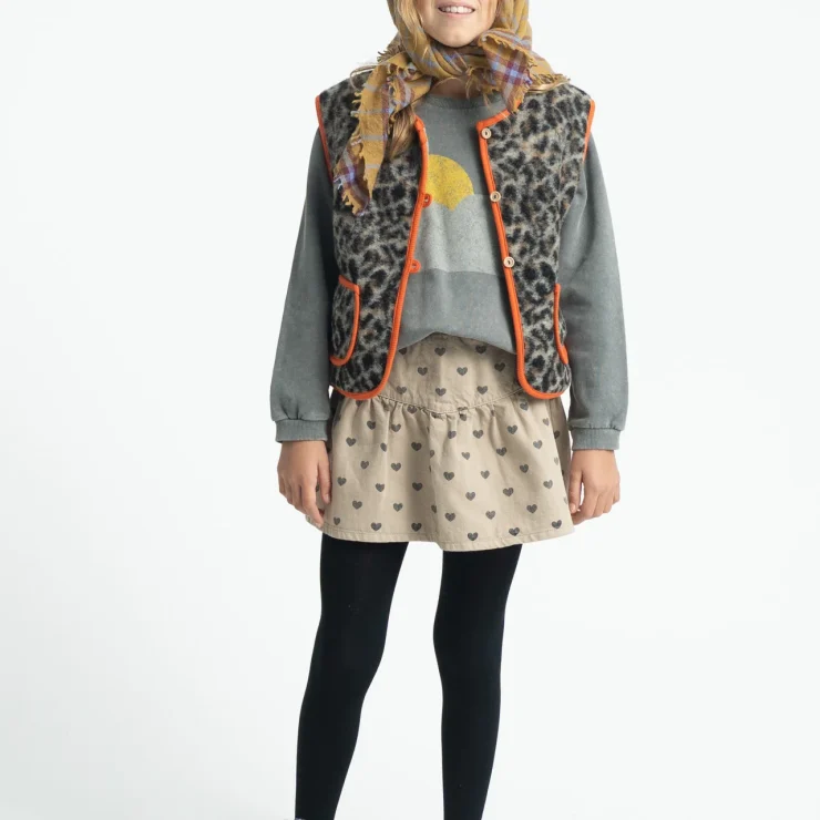 FALDA CORAZONES BEIGE PIUPIUCHICK