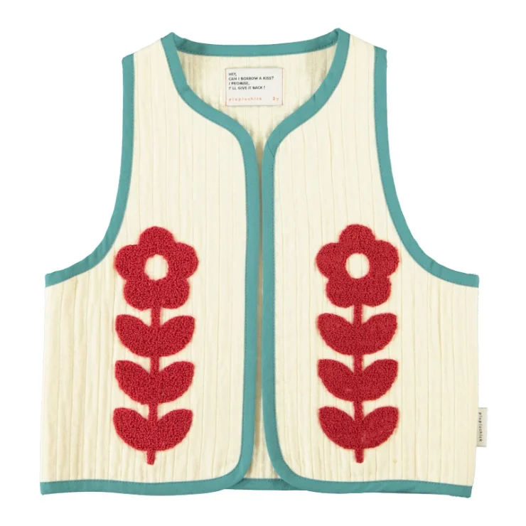 CHALECO FLORES BORDADAS PIUPIUCHICK