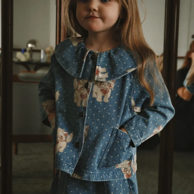 CHAQUETA DENIM GATITOS KONGES